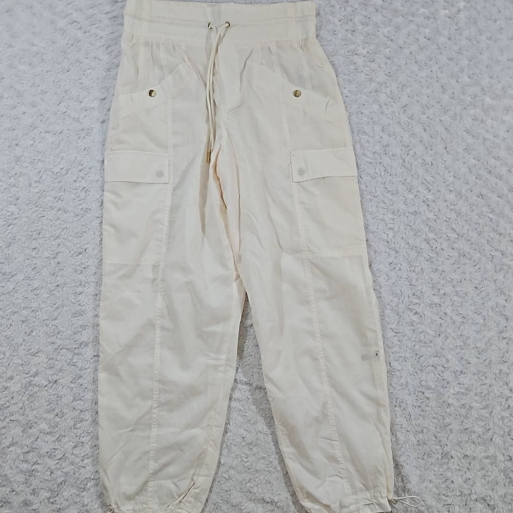 Athleta Alicia Keys high waist utility pant women's size 8 Cream Ivory